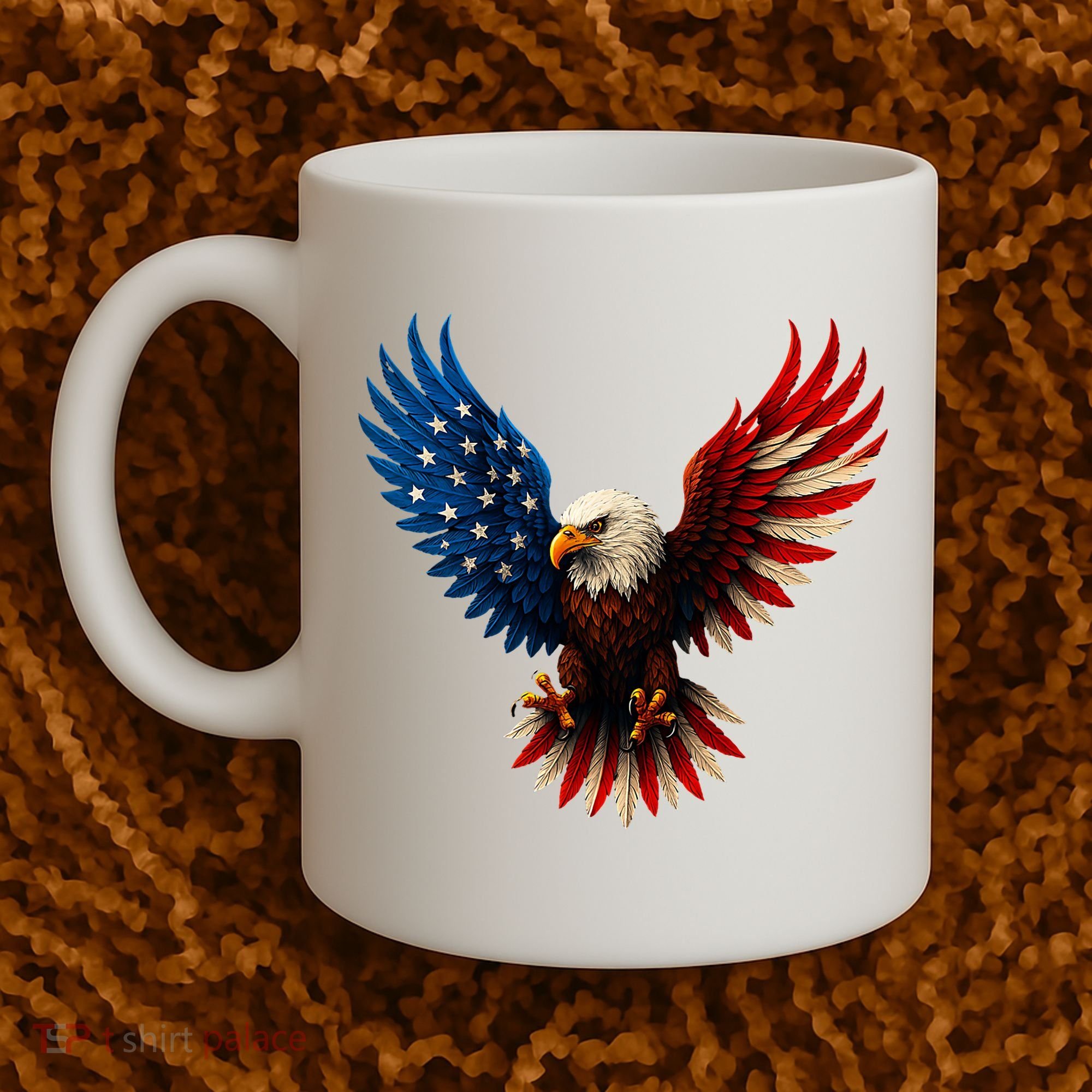 American Flag Bald Eagle Patriotic Eagle 4th Of July USA  Coffee Mug