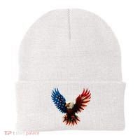 American Flag Bald Eagle Patriotic Eagle 4th Of July USA  Beanie thumb 0