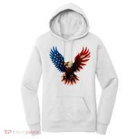 American Flag Bald Eagle Patriotic Eagle 4th Of July USA  Women's Hoodie thumb 0