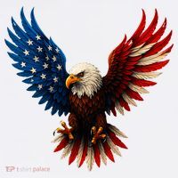 American Flag Bald Eagle Patriotic Eagle 4th Of July USA  Women's Hoodie thumb 2