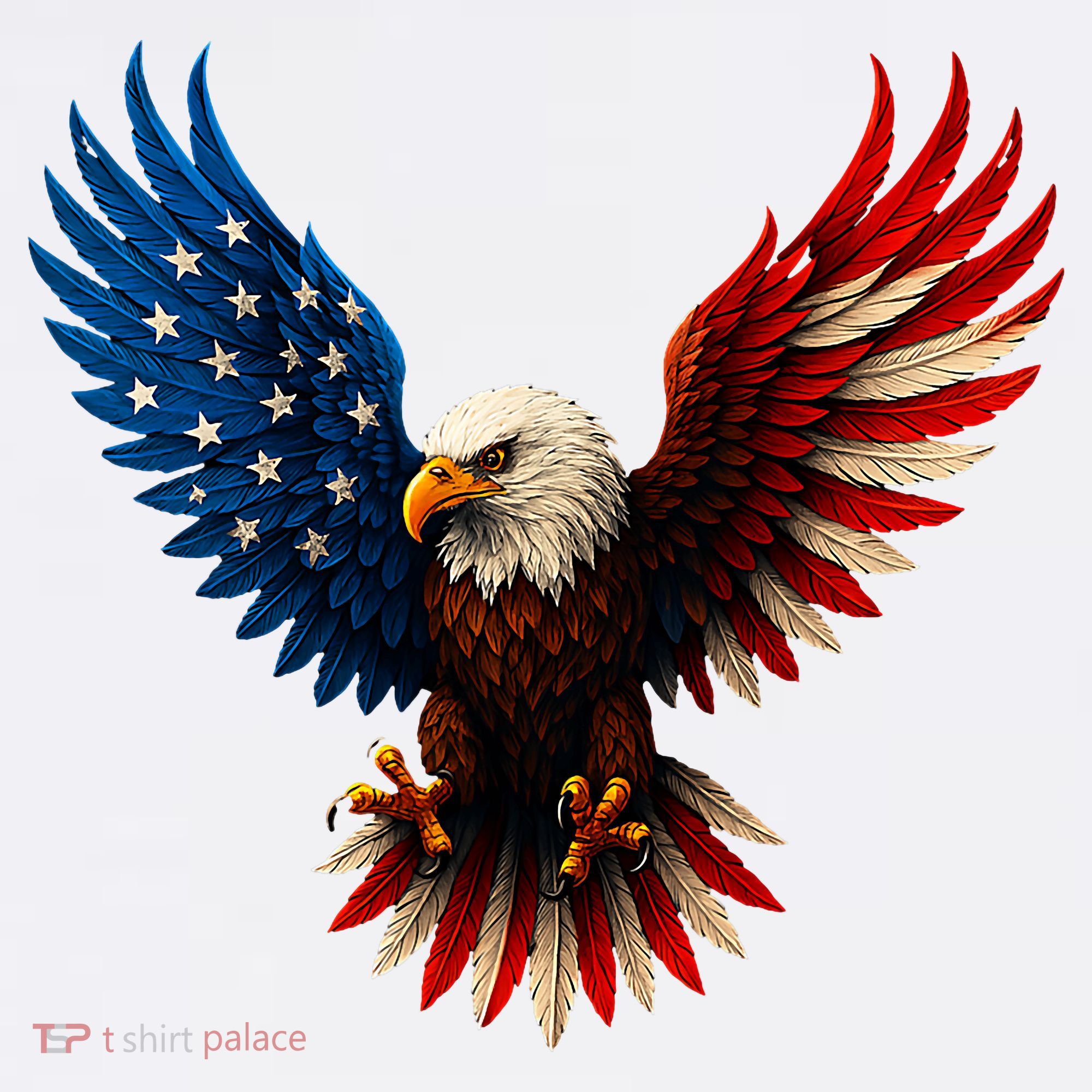 American Flag Bald Eagle Patriotic Eagle 4th Of July USA  Women's Hoodie