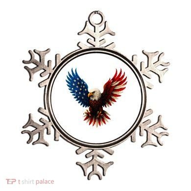 American Flag Bald Eagle Patriotic Eagle 4th Of July USA  Ornament