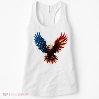 American Flag Bald Eagle Patriotic Eagle 4th Of July USA  Women's Tank Top thumb 0
