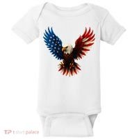 American Flag Bald Eagle Patriotic Eagle 4th Of July USA  Baby Bodysuit thumb 0