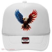 American Flag Bald Eagle Patriotic Eagle 4th Of July USA  Hat thumb 0