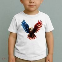 American Flag Bald Eagle Patriotic Eagle 4th Of July USA  Toddler T-Shirt thumb 2