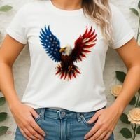 American Flag Bald Eagle Patriotic Eagle 4th Of July USA  Women's T-Shirt thumb 2