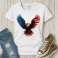 American Flag Bald Eagle Patriotic Eagle 4th Of July USA  Women's T-Shirt thumb 3