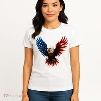 American Flag Bald Eagle Patriotic Eagle 4th Of July USA  Women's T-Shirt thumb 4