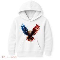 American Flag Bald Eagle Patriotic Eagle 4th Of July USA  Kids Hoodie thumb 0