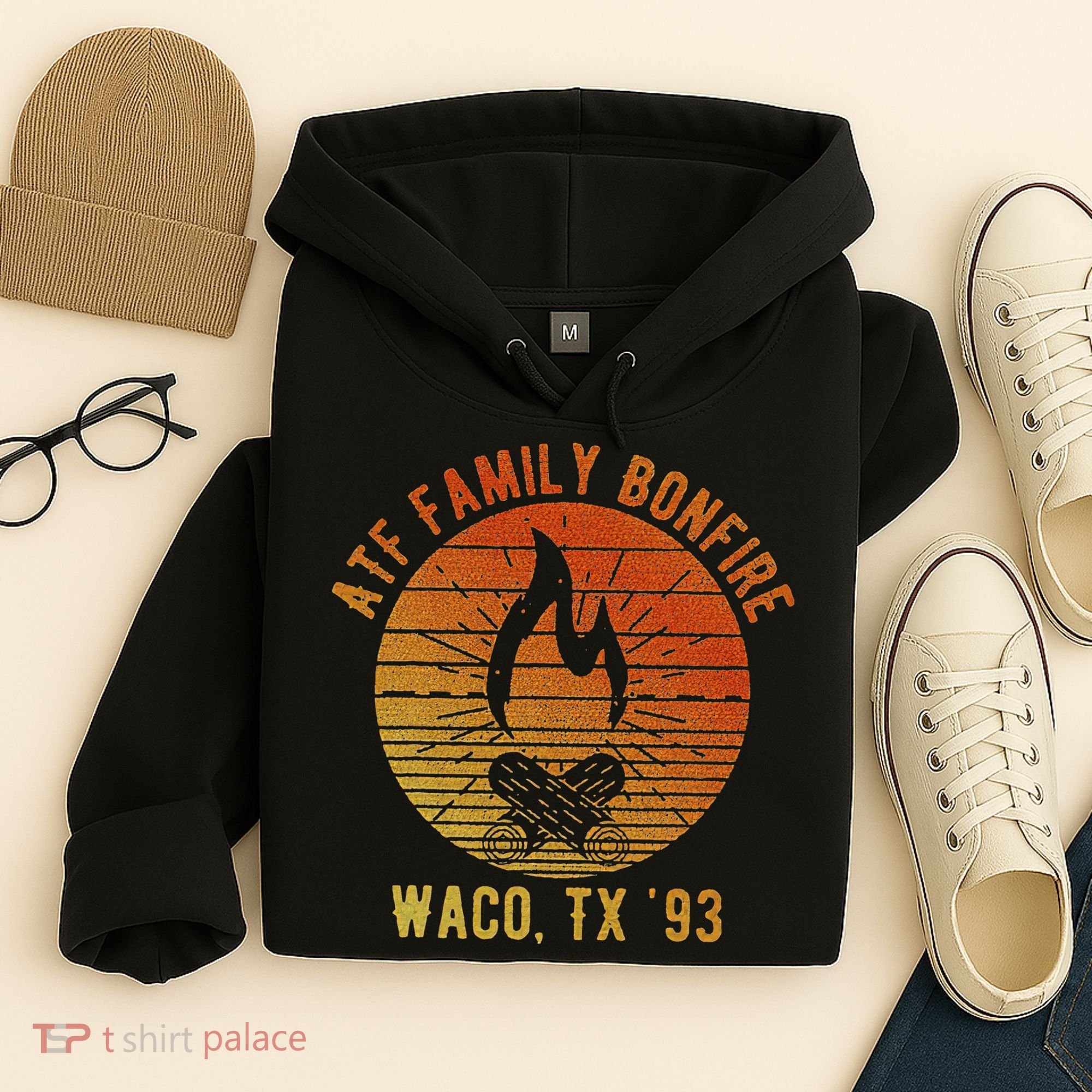 Atf Family Bonfire Waco Tx 93 Waco Siege Branch Davidians Hoodie