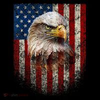 American Flag Bald Eagle Patriotic Red White Blue USA-Made Doggie Bandana thumb 2