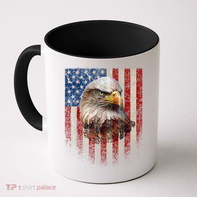 American Flag Bald Eagle Patriotic Red White Blue Coffee Mug