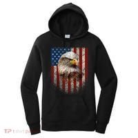 American Flag Bald Eagle Patriotic Red White Blue Women's Hoodie thumb 0