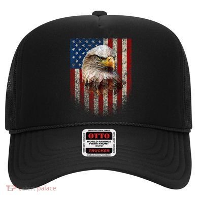 American Flag Bald Eagle Patriotic Red White Blue Hat