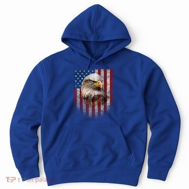 American Flag Bald Eagle Patriotic Red White Blue Hoodie