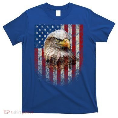 American Flag Bald Eagle Patriotic Red White Blue T-Shirt