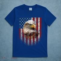 American Flag Bald Eagle Patriotic Red White Blue T-Shirt thumb 5