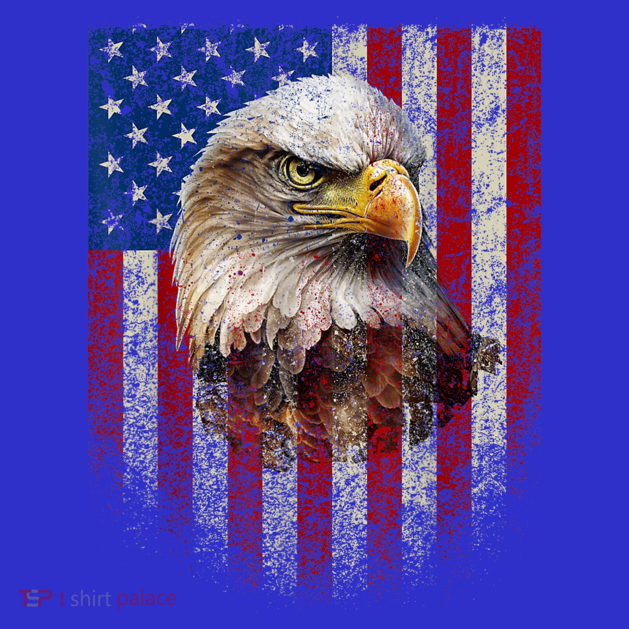 American Flag Bald Eagle Patriotic Red White Blue Coaster