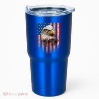 American Flag Bald Eagle Patriotic Red White Blue Tumbler thumb 0