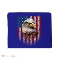 American Flag Bald Eagle Patriotic Red White Blue Mousepad thumb 0