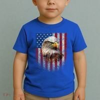 American Flag Bald Eagle Patriotic Red White Blue Toddler T-Shirt thumb 2