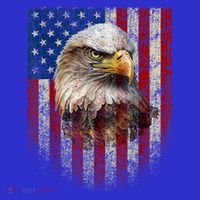 American Flag Bald Eagle Patriotic Red White Blue Women's Long Sleeve Shirt thumb 2
