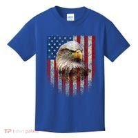 American Flag Bald Eagle Patriotic Red White Blue Kids T-Shirt thumb 0