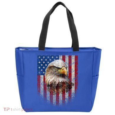 American Flag Bald Eagle Patriotic Red White Blue Tote Bag