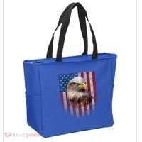 American Flag Bald Eagle Patriotic Red White Blue Tote Bag thumb 2