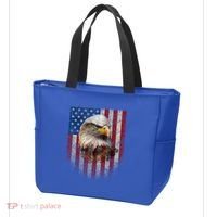 American Flag Bald Eagle Patriotic Red White Blue Tote Bag thumb 3