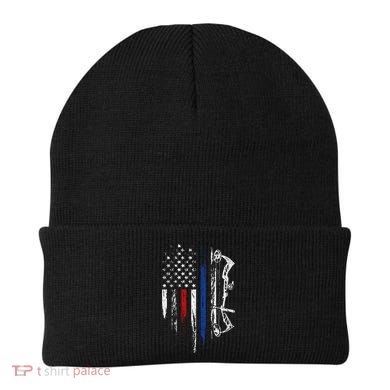 American Flag Bowhunting Bow Archery Usa Deer Hunter Gift Great Gift Beanie
