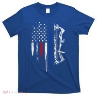 American Flag Bowhunting Bow Archery Usa Deer Hunter Gift Great Gift T-Shirt thumb 0