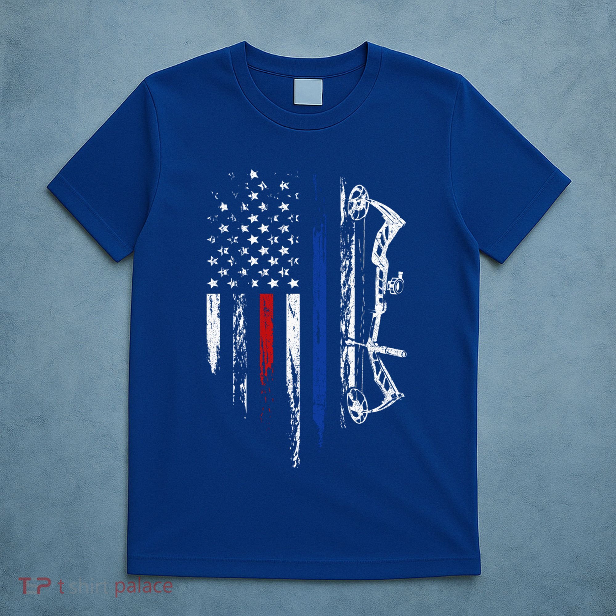American Flag Bowhunting Bow Archery Usa Deer Hunter Gift Great Gift T-Shirt