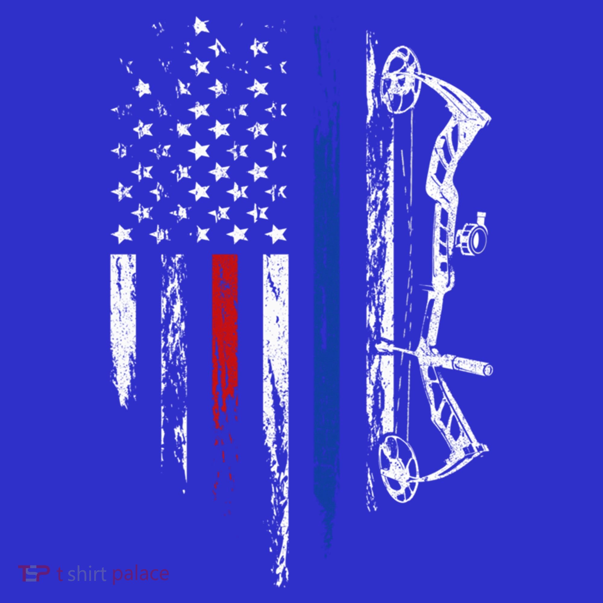 American Flag Bowhunting Bow Archery Usa Deer Hunter Gift Great Gift T-Shirt