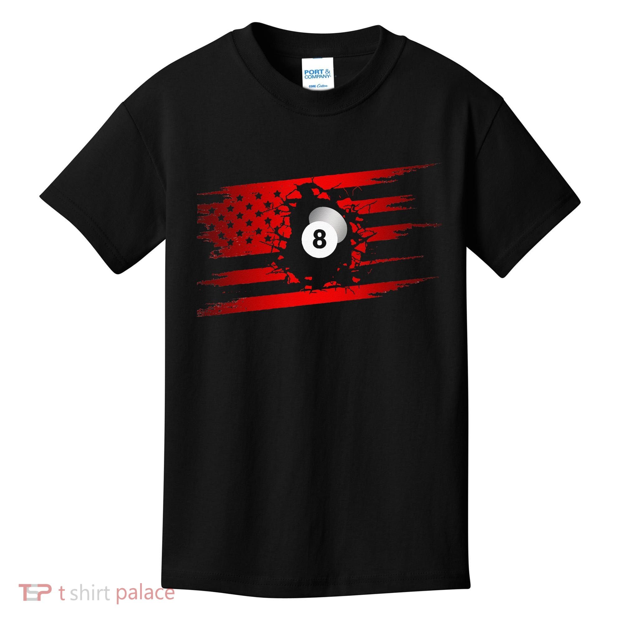 American Flag Billiards Apparel Billiards Kids T-Shirt