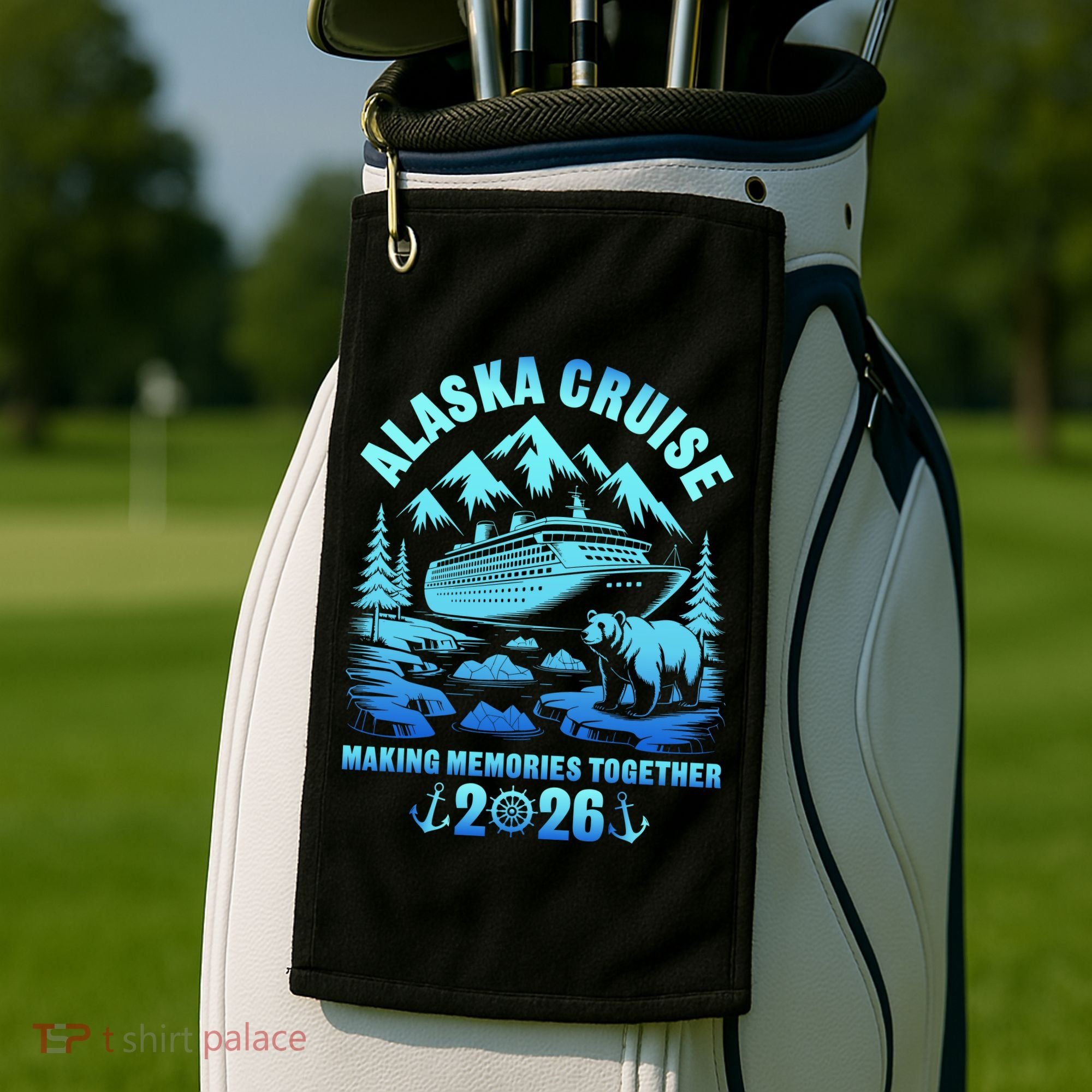 Alaska Family Cruise 2026 Vacation Golf Towel