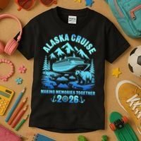 Alaska Family Cruise 2026 Vacation Kids T-Shirt thumb 3