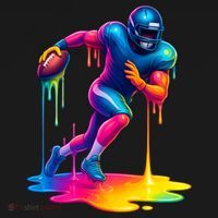 American Football Colorful Graphic T-Shirt thumb 7