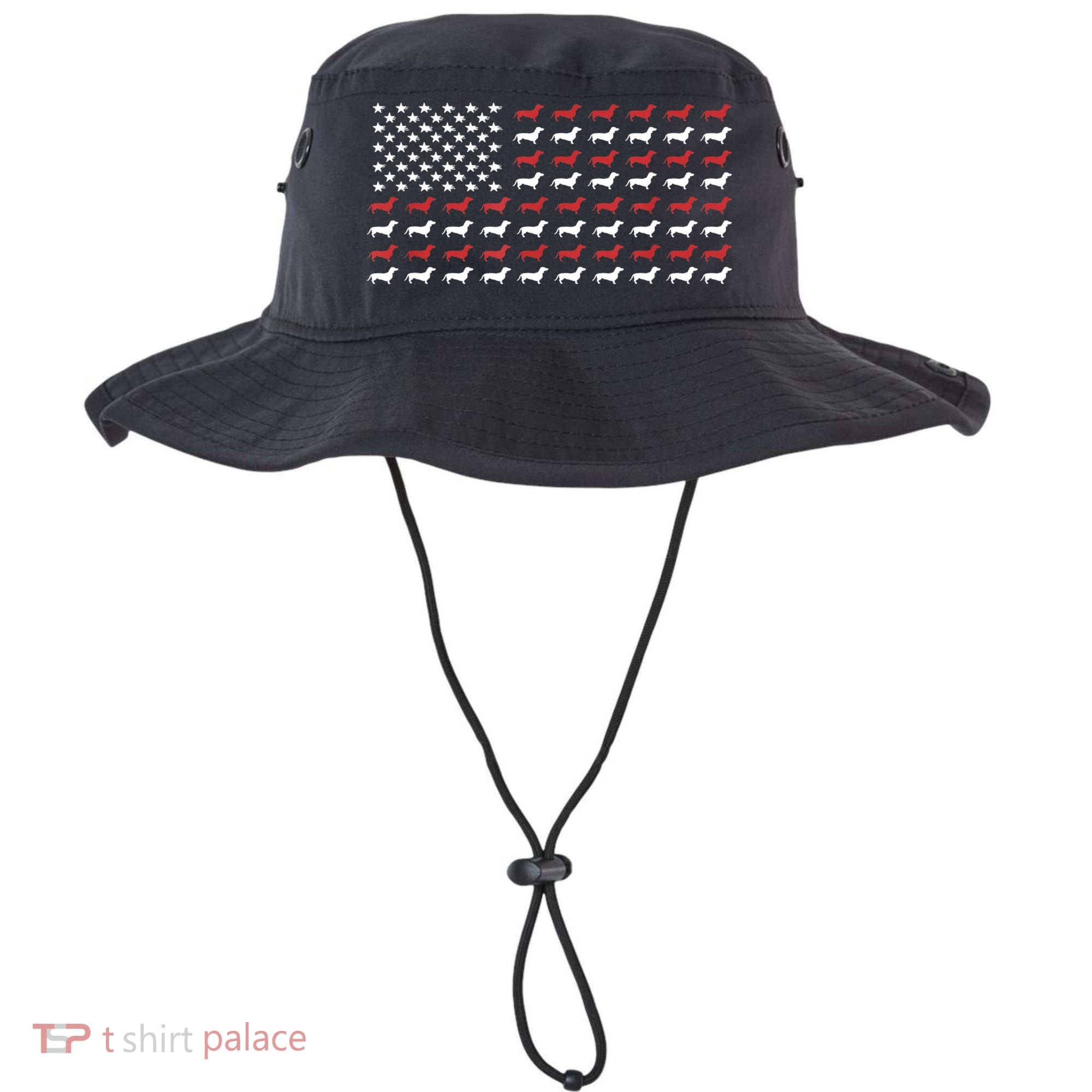 American Flag Dachshund Patriotic Gift Funny Dachshund Doxie Lover Gift Bucket Hat