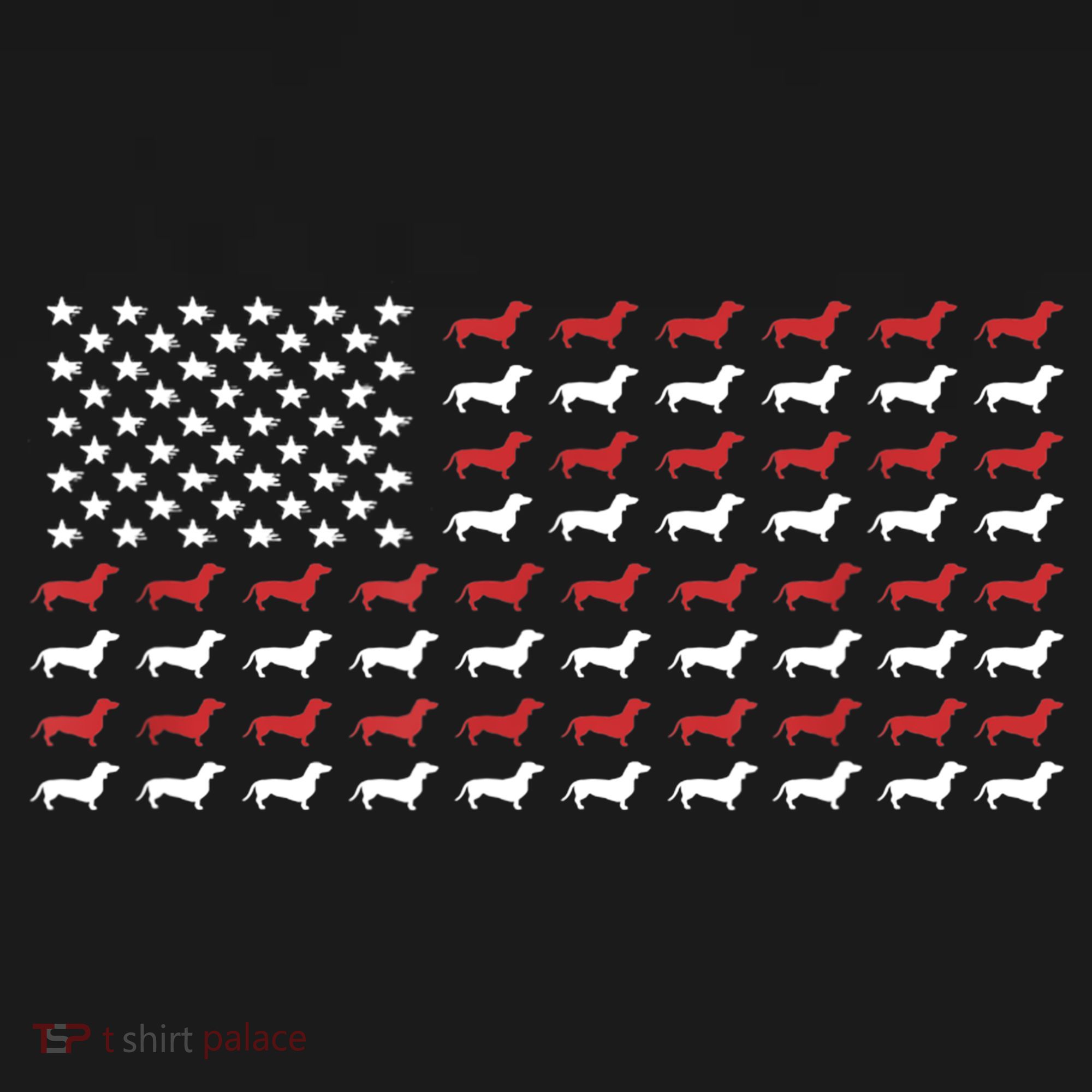 American Flag Dachshund Patriotic Gift Funny Dachshund Doxie Lover Gift Coaster