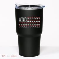 American Flag Dachshund Patriotic Gift Funny Dachshund Doxie Lover Gift Tumbler thumb 0