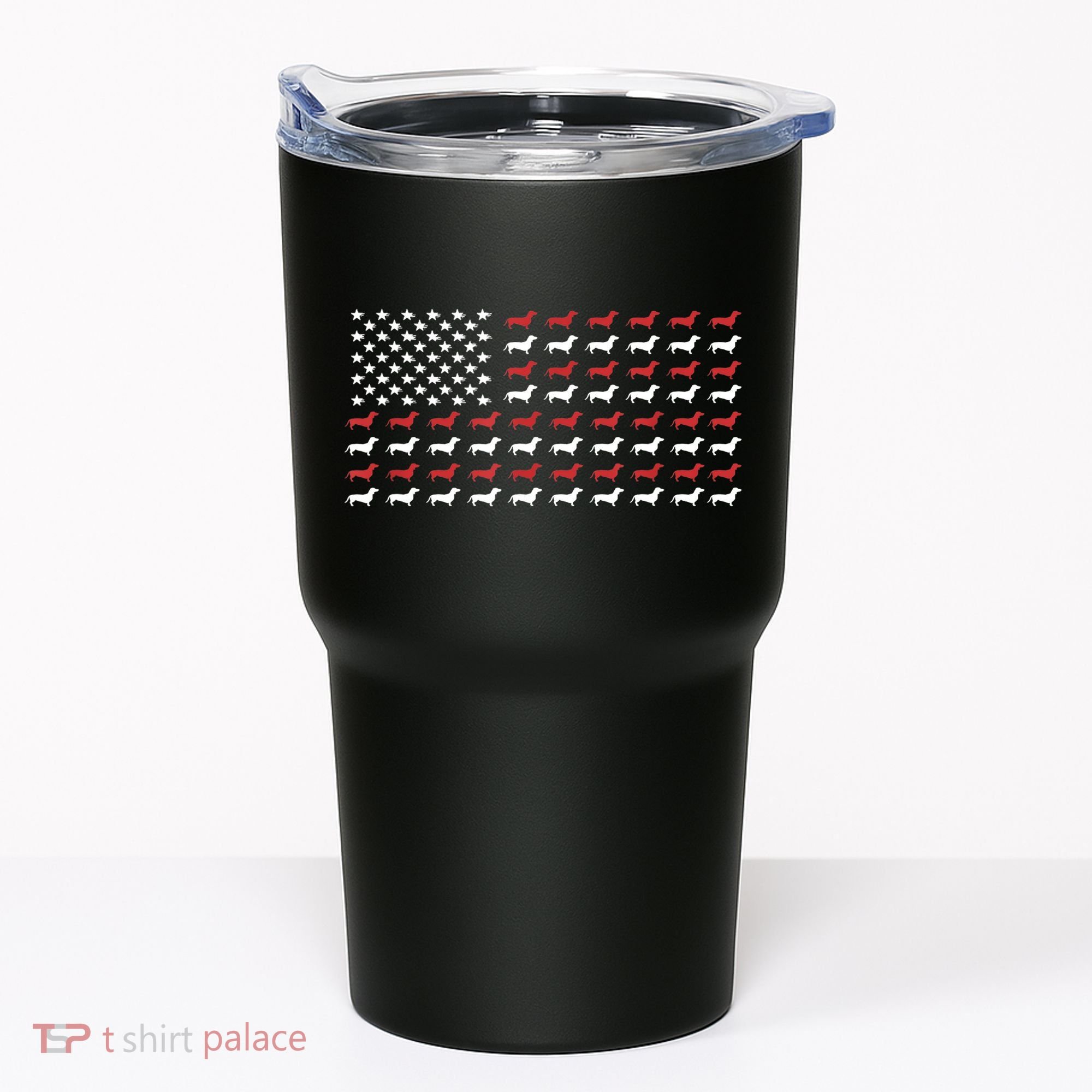 American Flag Dachshund Patriotic Gift Funny Dachshund Doxie Lover Gift Tumbler