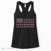 American Flag Dachshund Patriotic Gift Funny Dachshund Doxie Lover Gift Women's Tank Top thumb 0