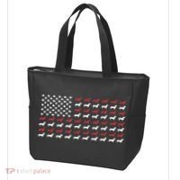 American Flag Dachshund Patriotic Gift Funny Dachshund Doxie Lover Gift Tote Bag thumb 3