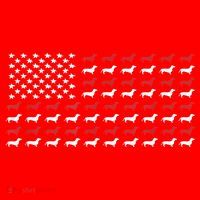 American Flag Dachshund Patriotic Gift Funny Dachshund Doxie Lover Gift Santa Hat thumb 1