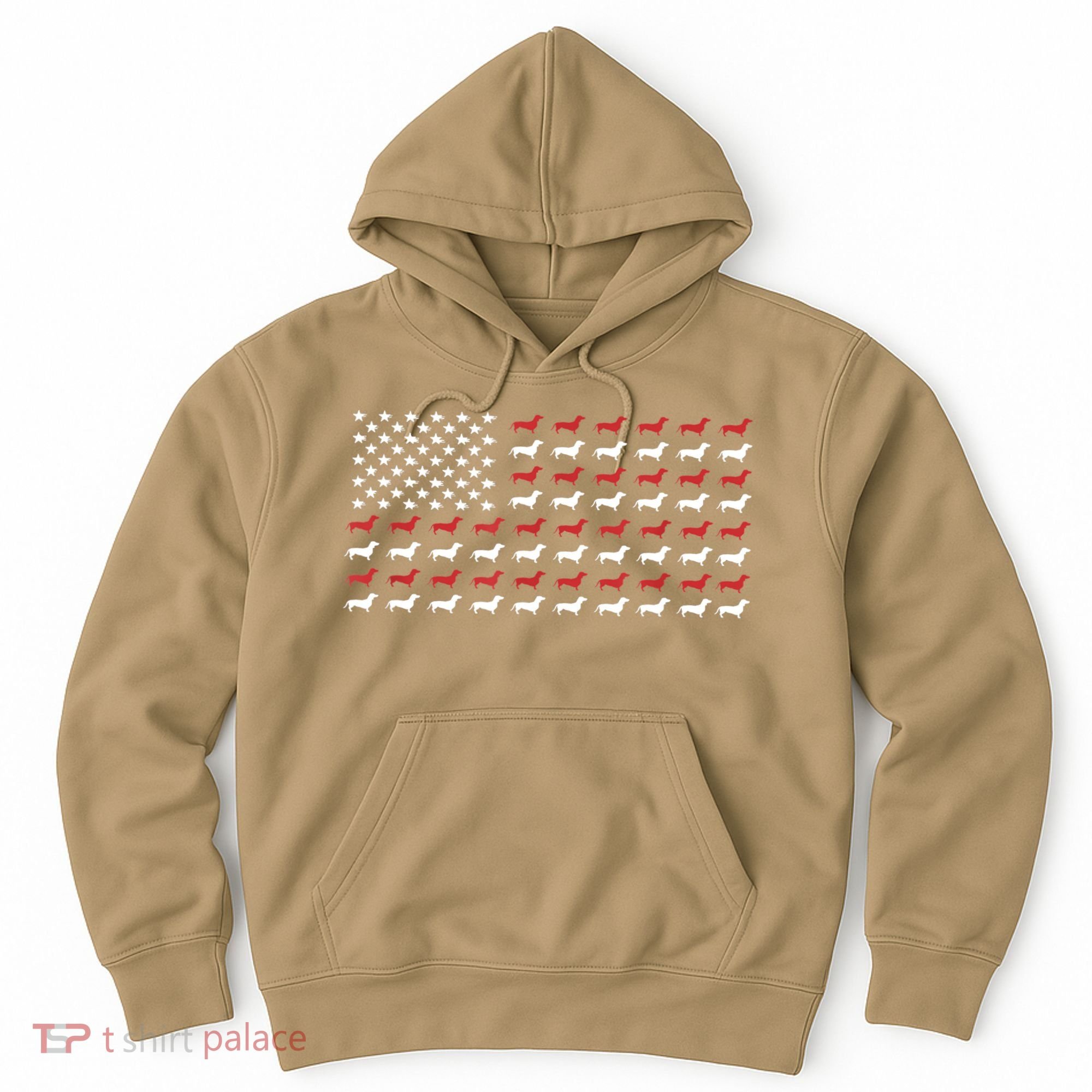 American Flag Dachshund Patriotic Gift Funny Dachshund Doxie Lover Gift Hoodie