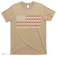 American Flag Dachshund Patriotic Gift Funny Dachshund Doxie Lover Gift T-Shirt thumb 0