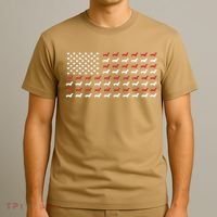 American Flag Dachshund Patriotic Gift Funny Dachshund Doxie Lover Gift T-Shirt thumb 3