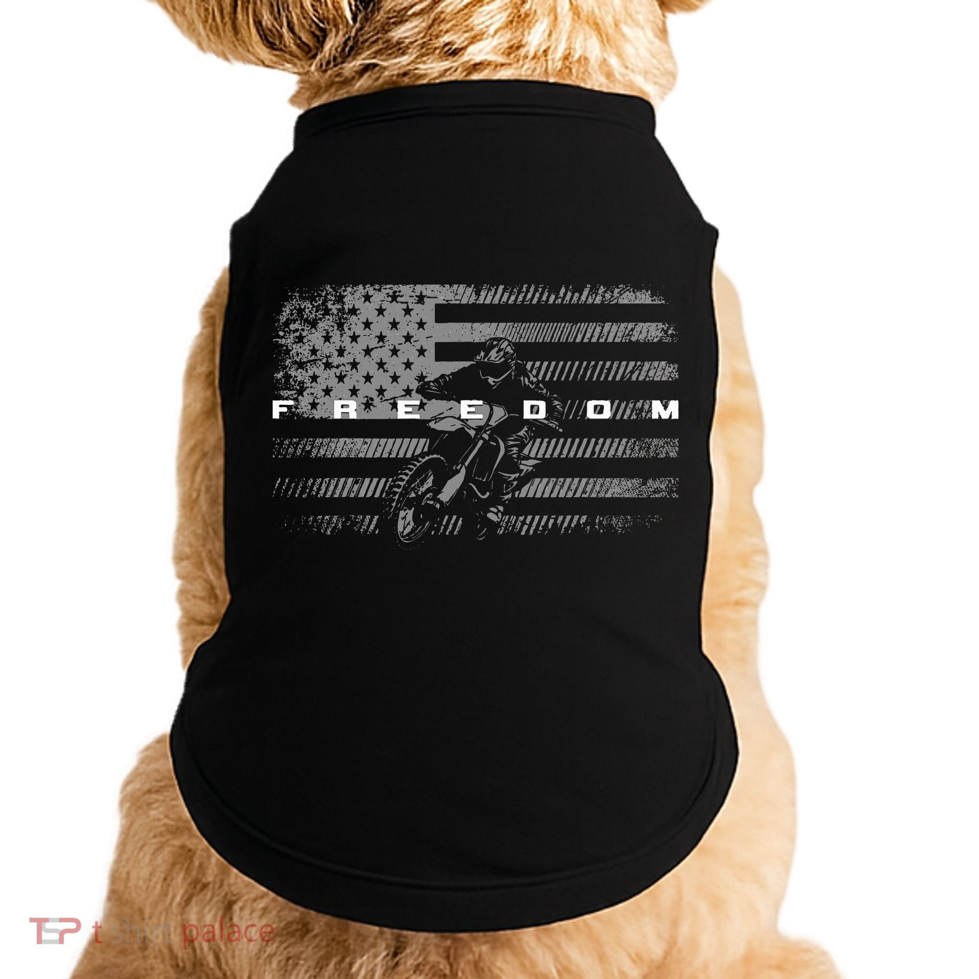 American Flag Dirt Bike Motocross Doggie Tank